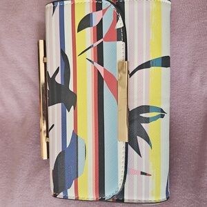 Multicolor Clutch With Gold Long Strap 'Call IT Spring'